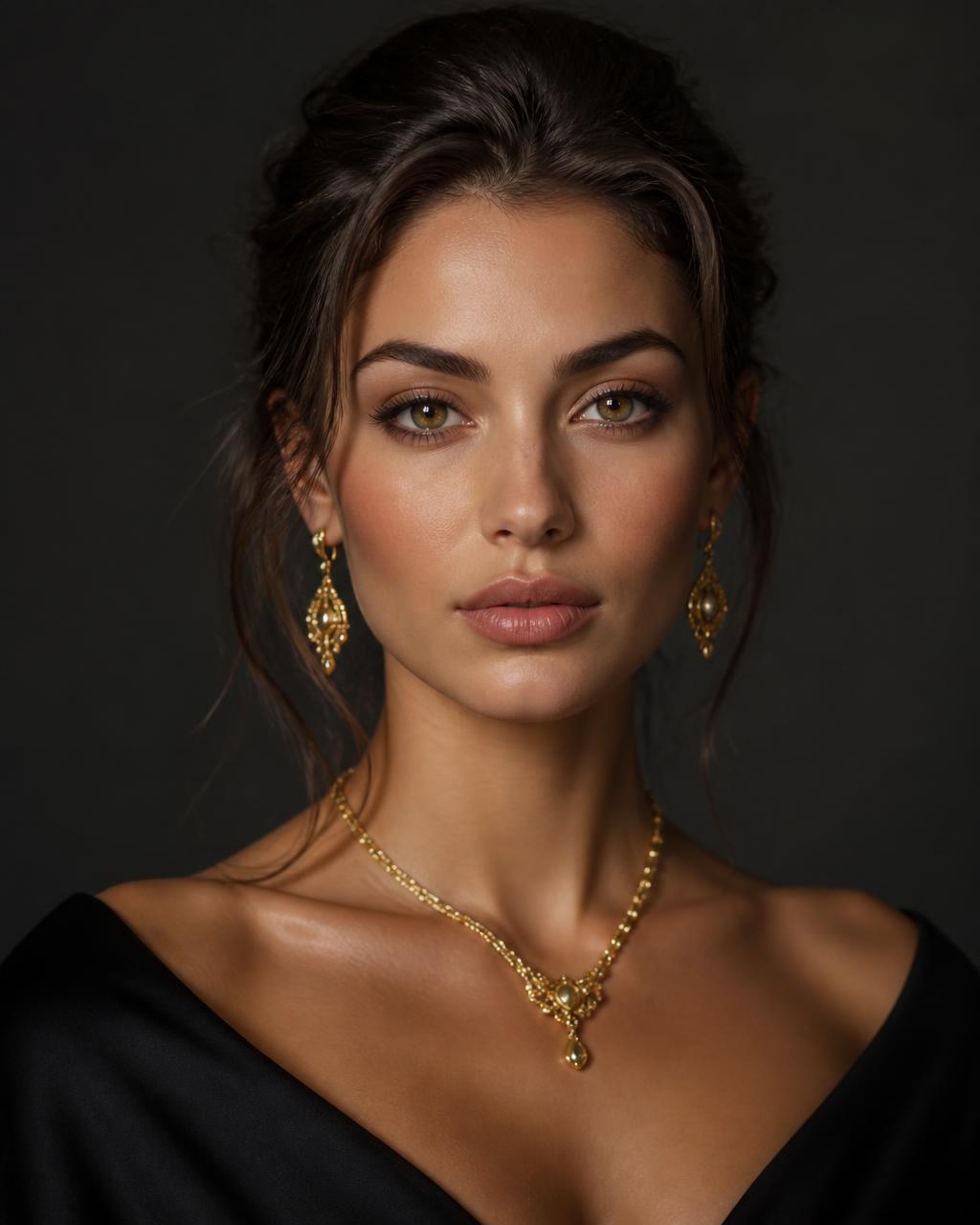 Model previewing jewellery in the virtual try-on studio